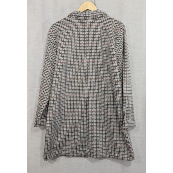 Jules & Leopold Long Blazer Women Size XL Houndstooth Oversized Knit Academia - Picture 2 of 16